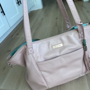 Lily & Jane Blush Leather Lori Bag